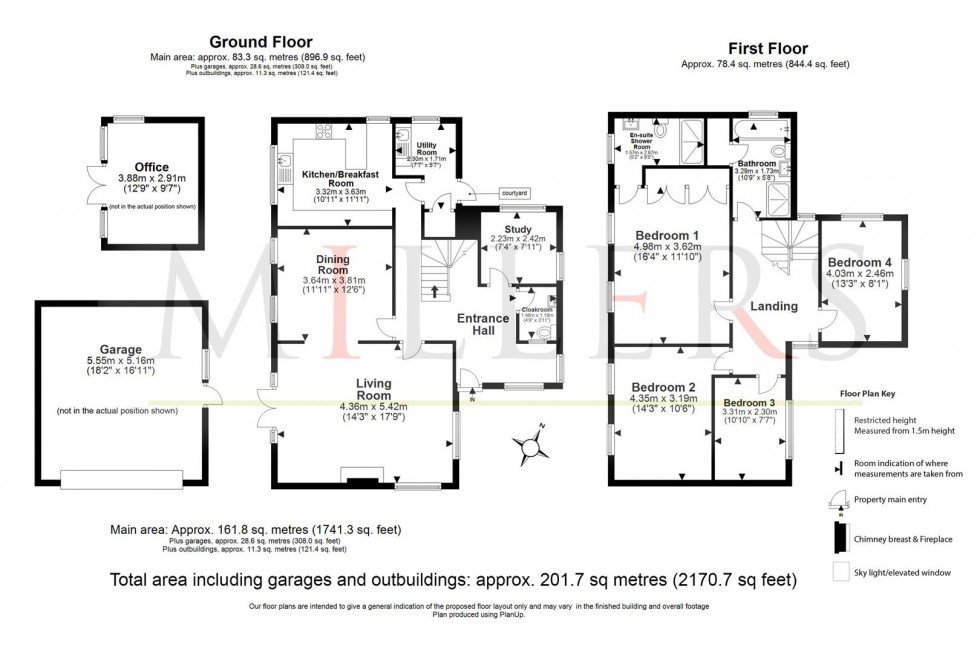 Floorplan for Bobbingworth Mill, Bovinger, Ongar