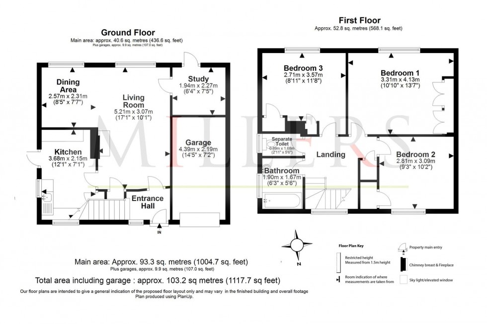 Floorplan for Hornbeam Road, Theydon Bois