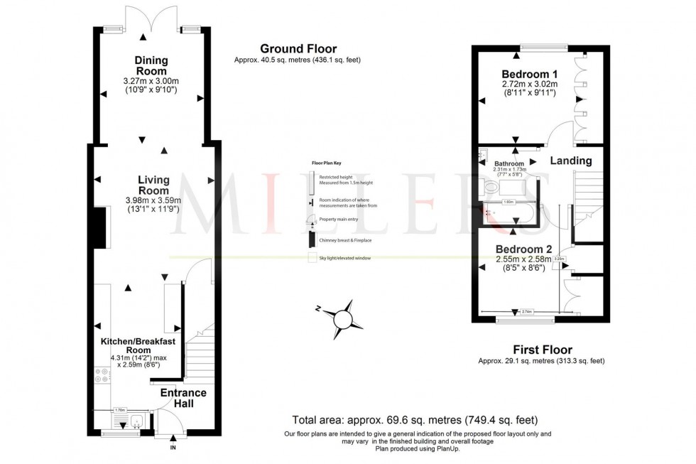 Floorplan for Cunningham Rise, North Weald