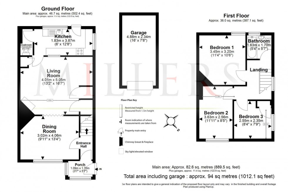 Floorplan for Mill Lane, High Ongar.