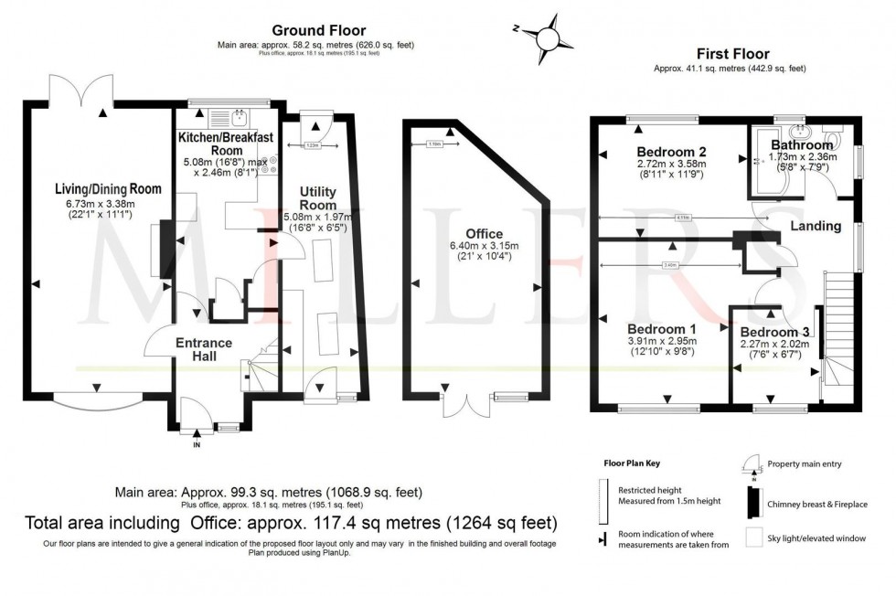 Floorplan for Beaconfield Road, Epping.