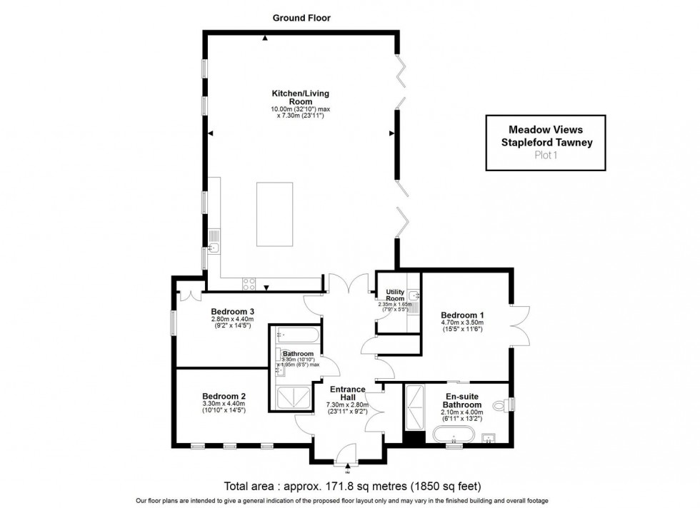 Floorplan for MEADOW VIEWS, Epping Lane, Stapleford Tawney,