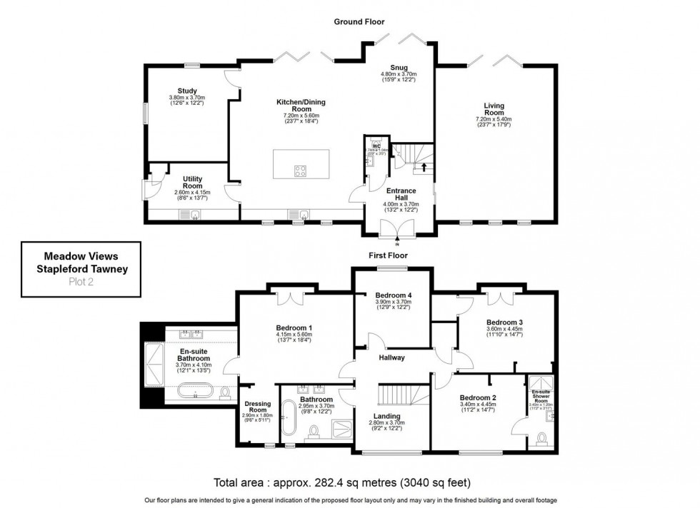 Floorplan for MEADOW VIEWS, Epping Lane, Stapleford Tawney,