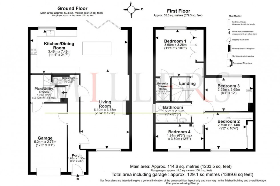 Floorplan for Gordon Cottages, Stapleford Abbotts