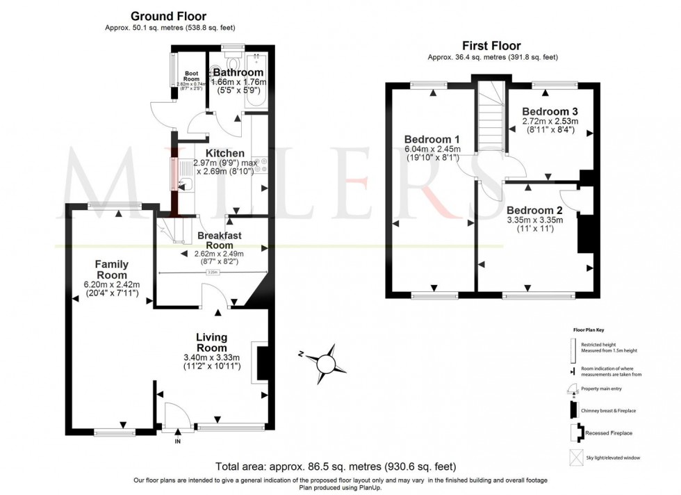 Floorplan for Epping Road, Broadley Common