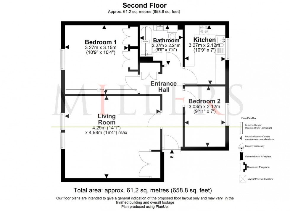 Floorplan for Redgrove House, Stonards Hill, Epping