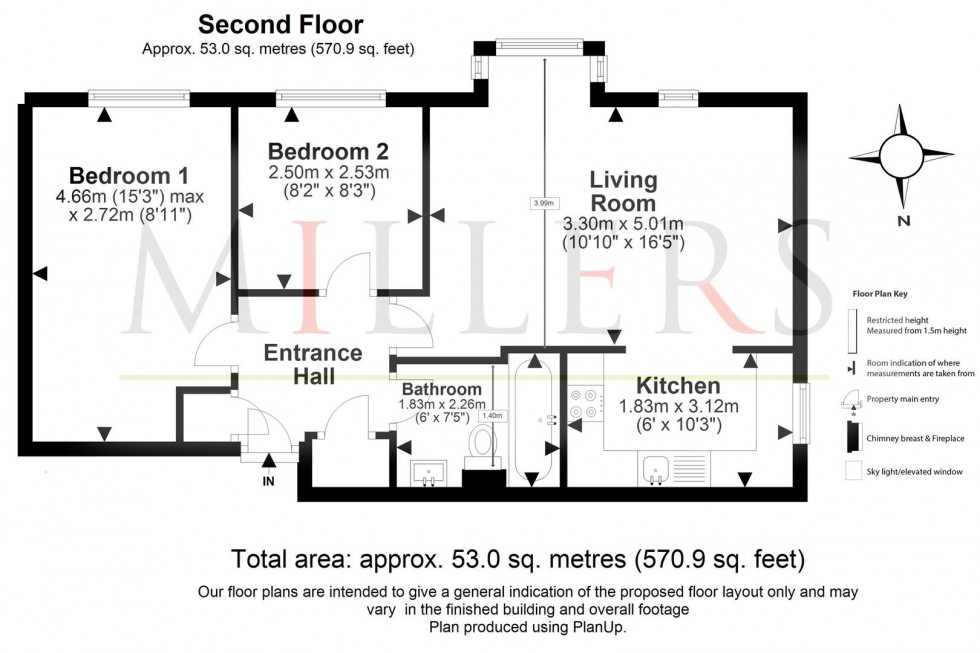 Floorplan for Woodland Grove, Centre Drive, Epping.