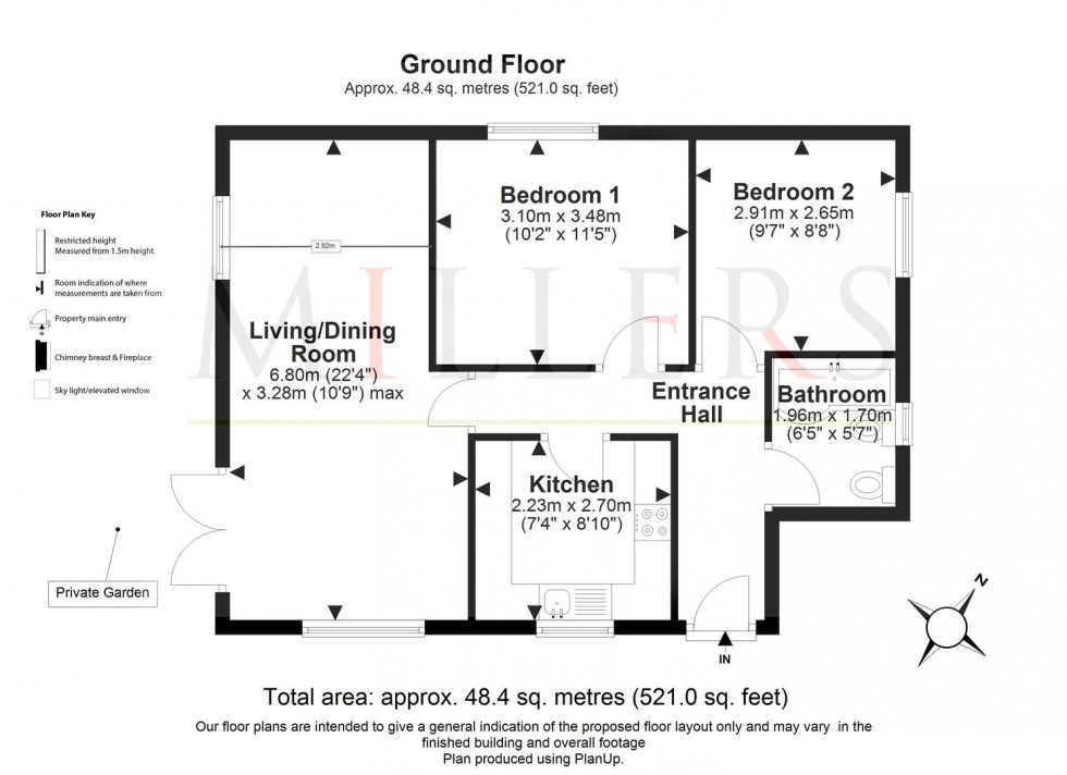 Floorplan for Annes Court, Hemnall Street, Epping