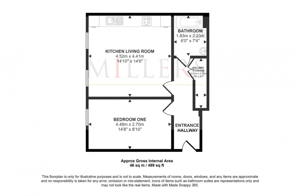 Floorplan for Peregrine House, Bakers Lane, Epping