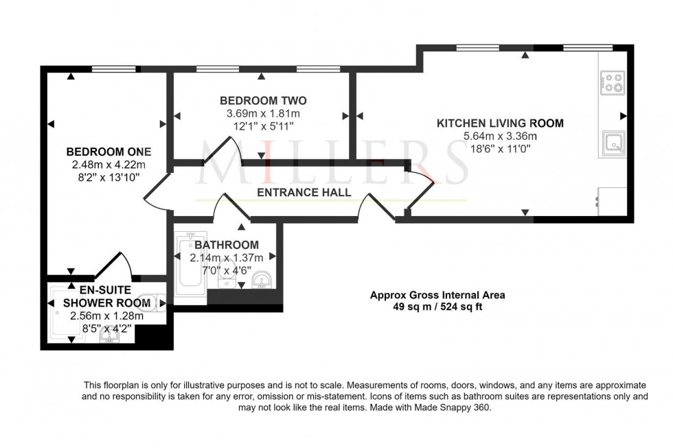 Floorplan for Peregrine House, Bakers Lane, Epping