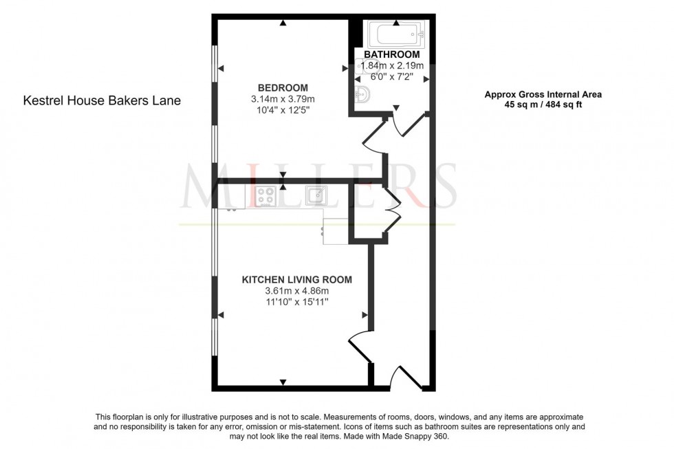 Floorplan for Kestrel House, Bakers Lane, Epping