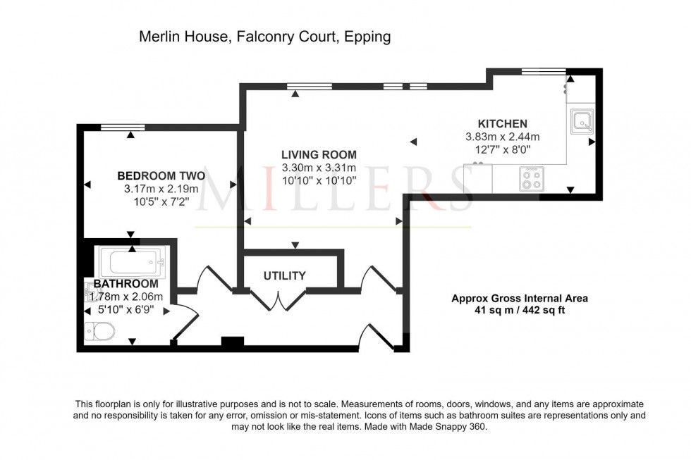 Floorplan for Merlin House, Bakers Lane, Epping