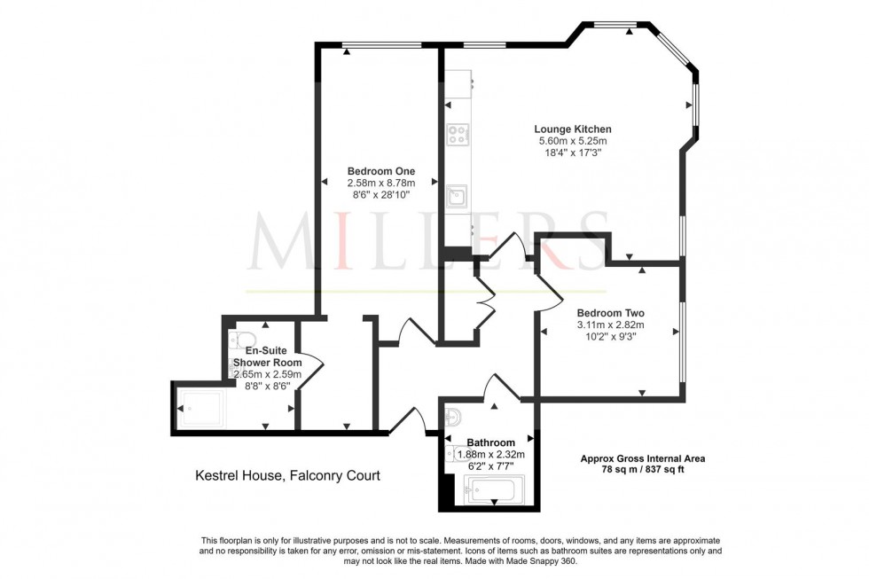 Floorplan for Merlin House, Bakers Lane, Epping