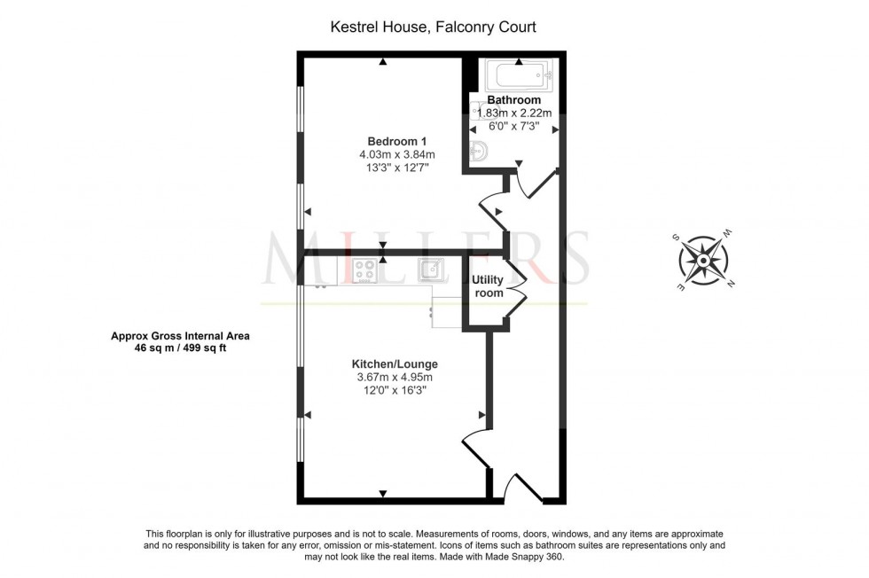 Floorplan for Kestrel House, Bakers Lane, Epping