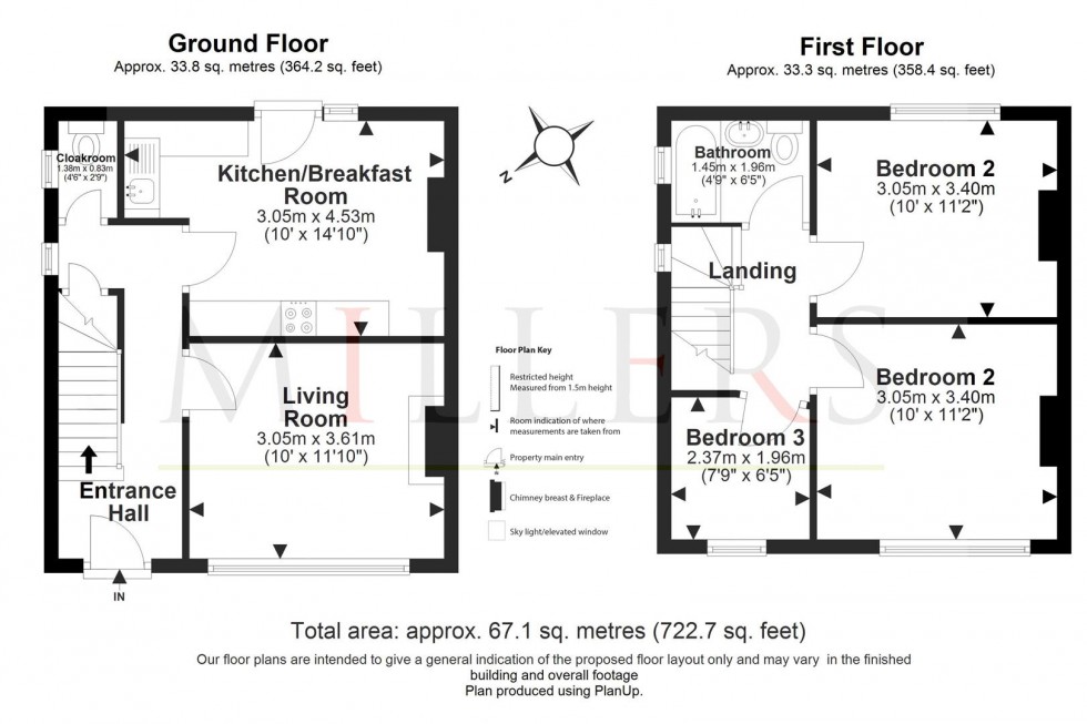 Floorplan for Hemnall Street, Epping