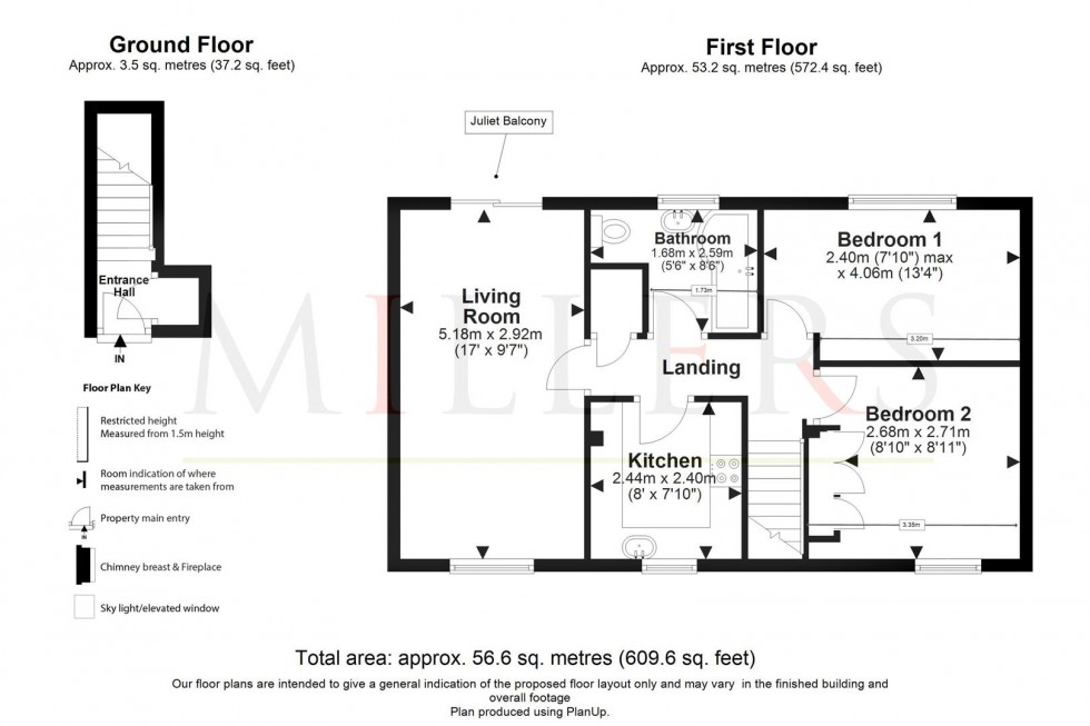 Floorplan for Coppergate Court, Farthingale Lane, Waltham Abbey