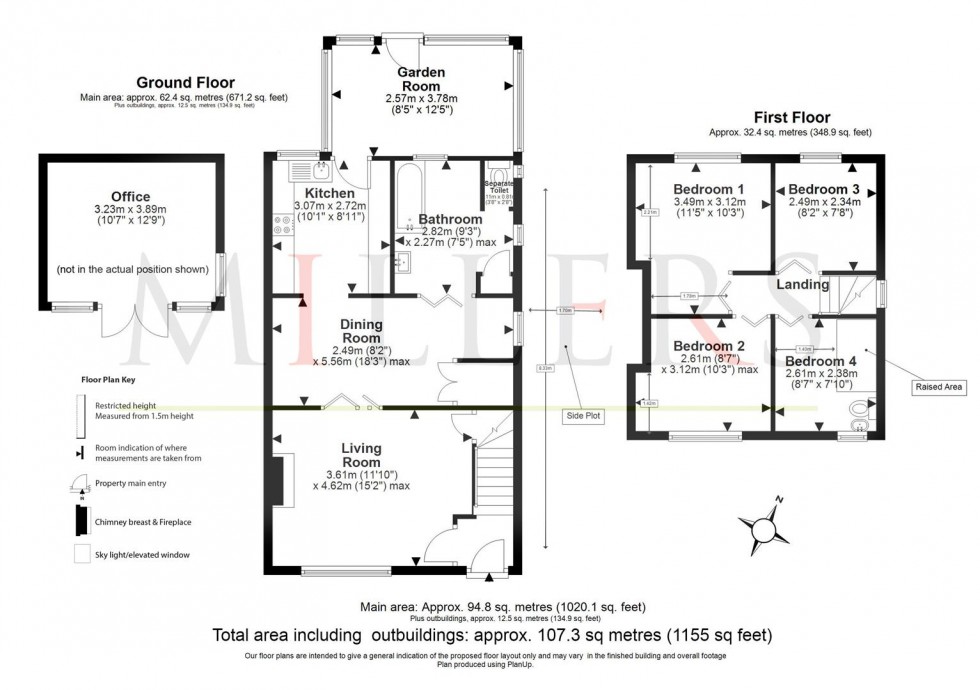 Floorplan for Rodney Road, Ongar