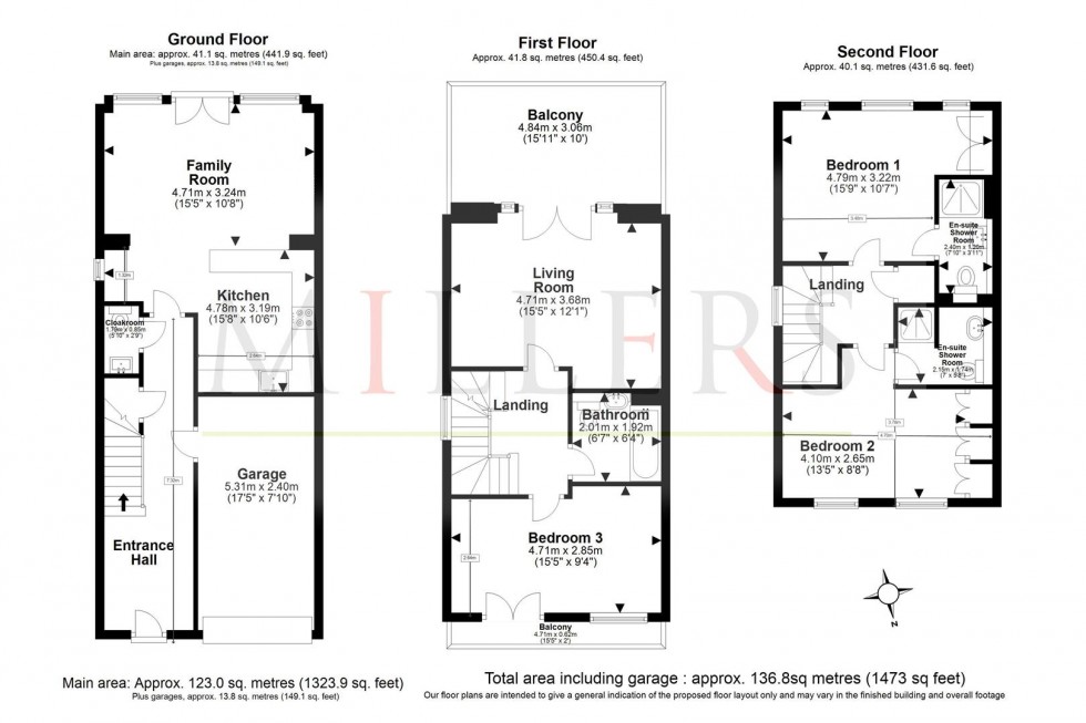 Floorplan for Mowbray Close, Epping