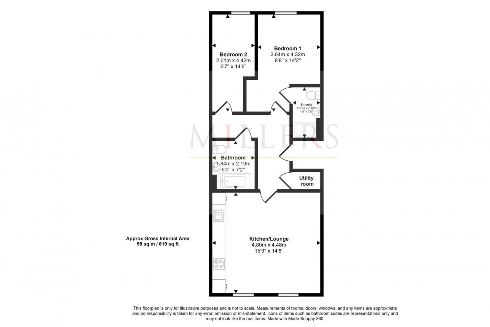 Floorplan for Merlin House, Bakers Lane, Epping