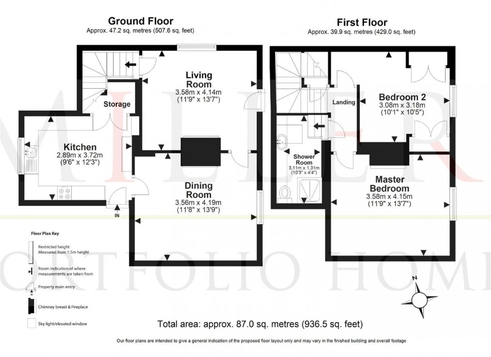 Floorplan for Copped Hall Estate, Upshire