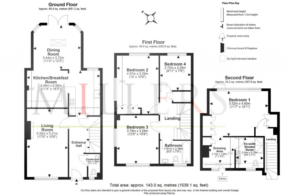 Floorplan for The Magpies, Epping Green