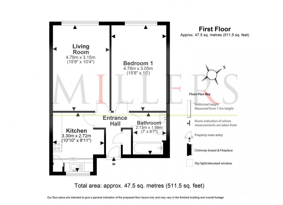 Floorplan for Forest Drive, Theydon Bois