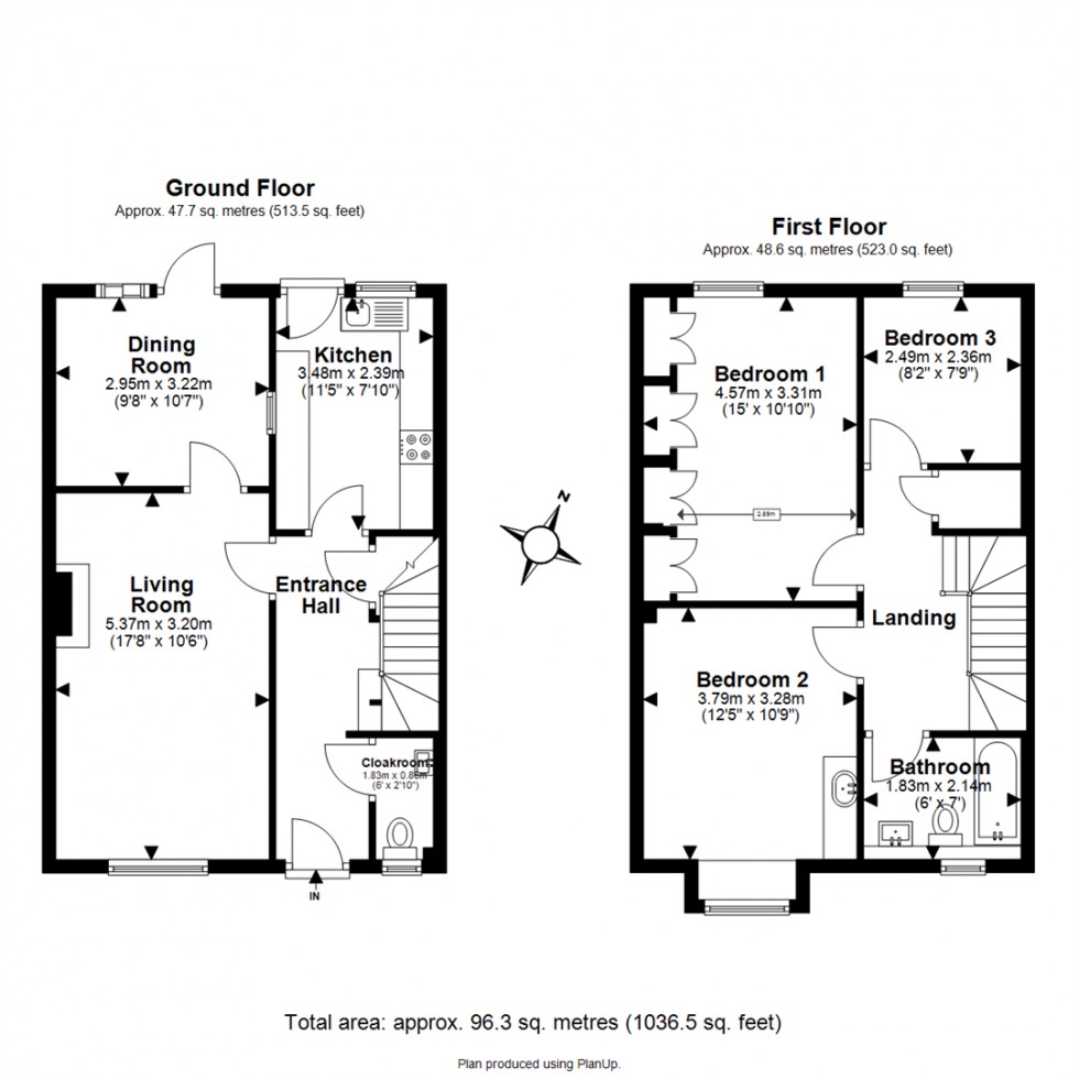 Floorplan for The Magpies, Epping Green,