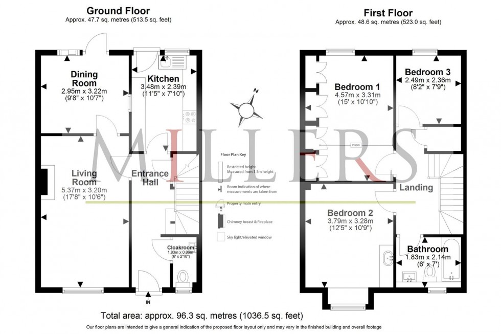 Floorplan for The Magpies, Epping Green