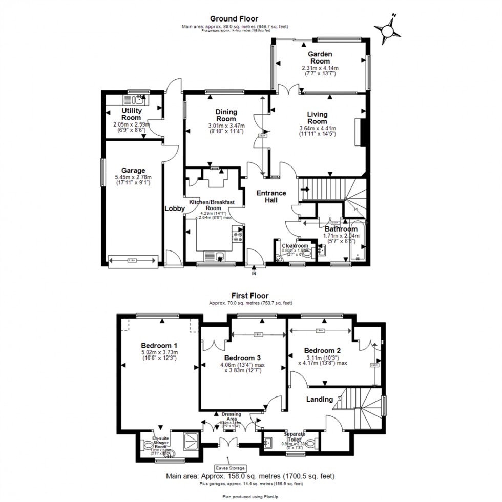 Floorplan for Lower Bury Lane, Epping