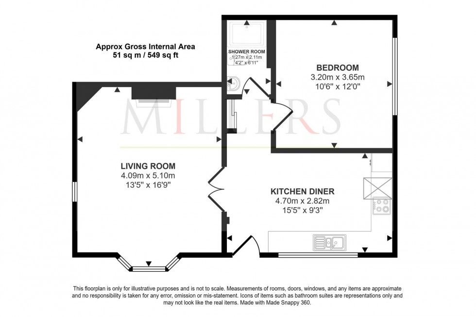 Floorplan for Greenside, Theydon Bois