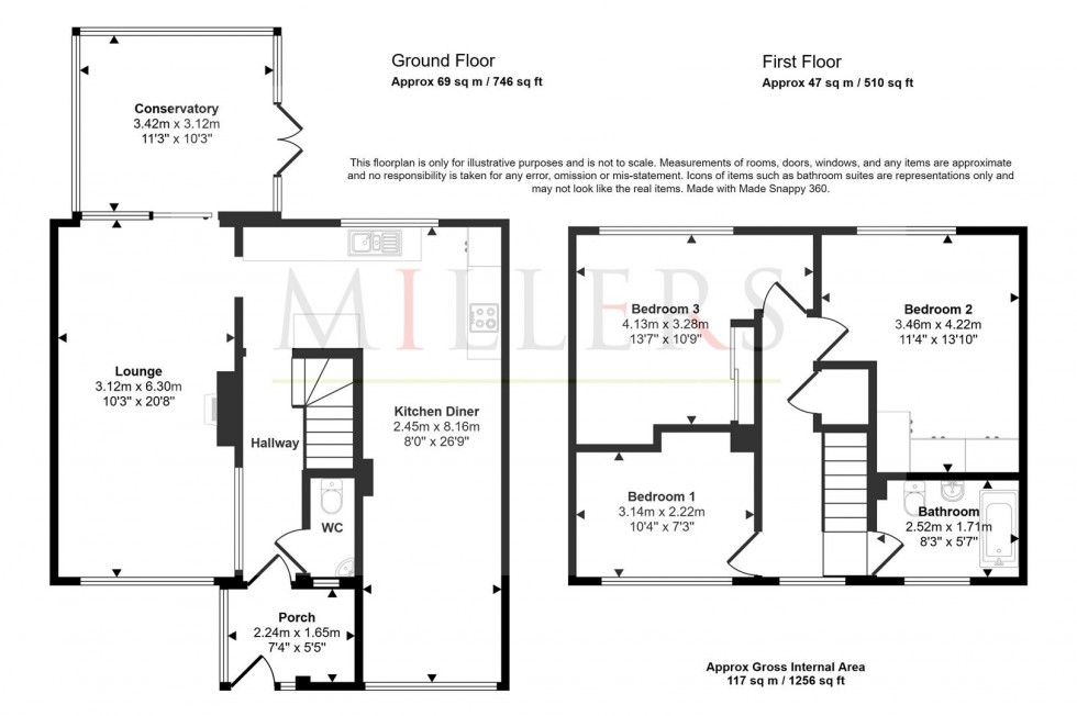 Floorplan for Woodland Way, Ongar