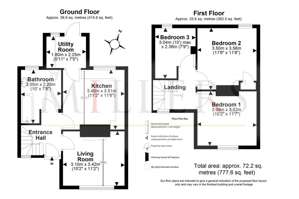 Floorplan for Stewards Green Road, Epping