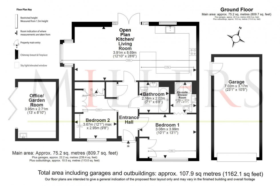 Floorplan for Vardon Drive, Bishops Stortford