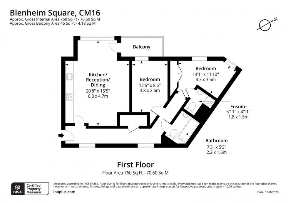 Floorplan for Blenheim Square, North Weald