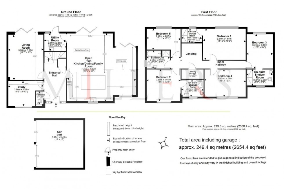 Floorplan for Cedar Lodge, Mott Street, High Beach,