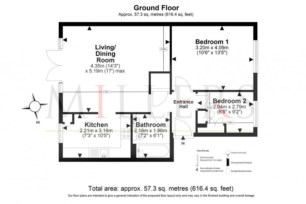 Floorplan for Ashtree Court, Waltham Abbey