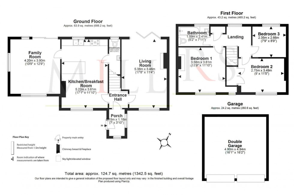 Floorplan for Hilltop Cottages, Mount Road, Theydon Mount.