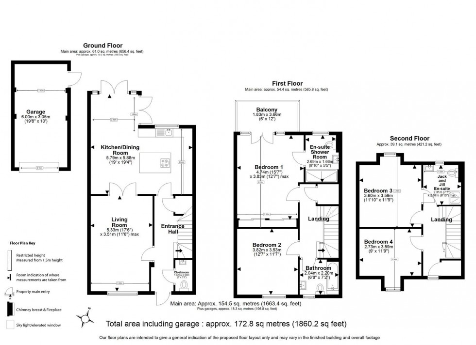 Floorplan for Boleyn Row, Epping