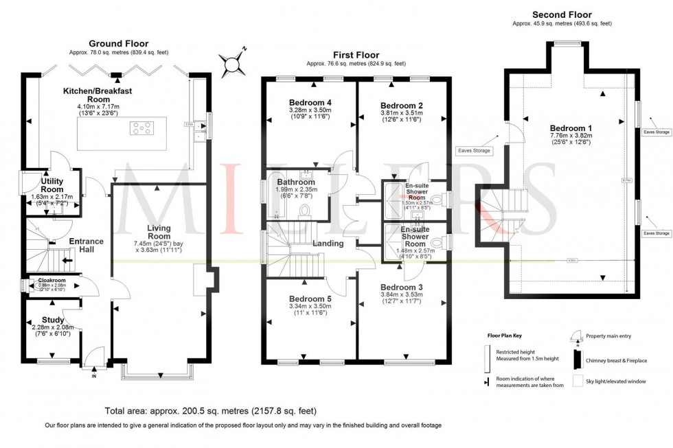 Floorplan for Blackacre Road, Theydon Bois