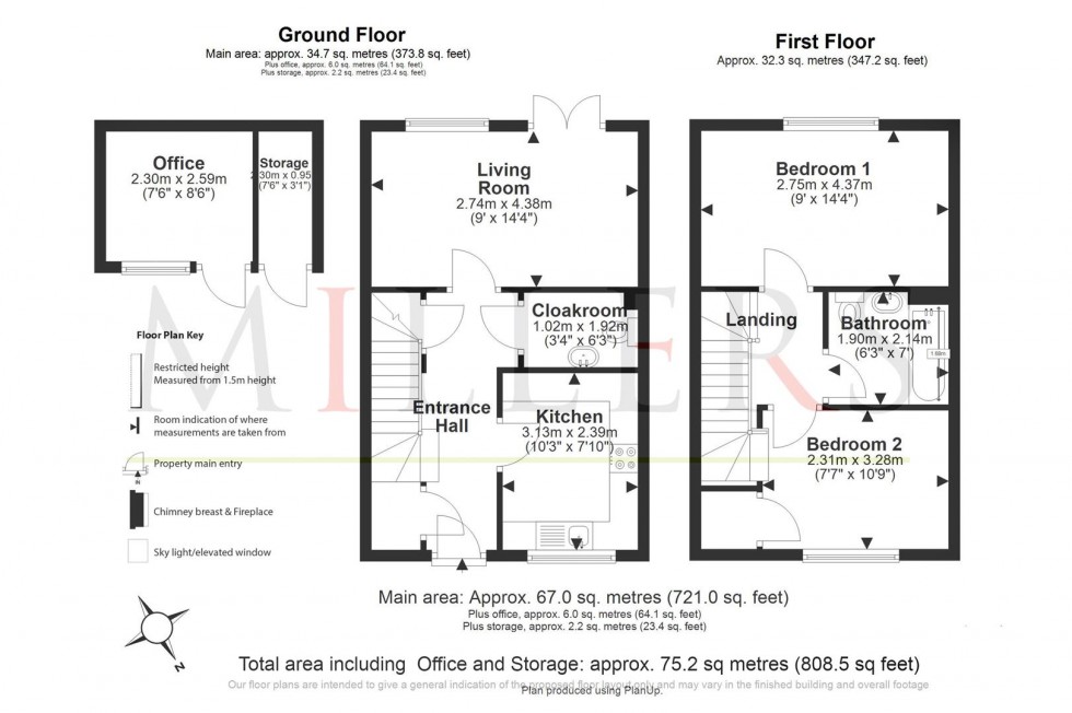 Floorplan for Langland Place, Roydon,