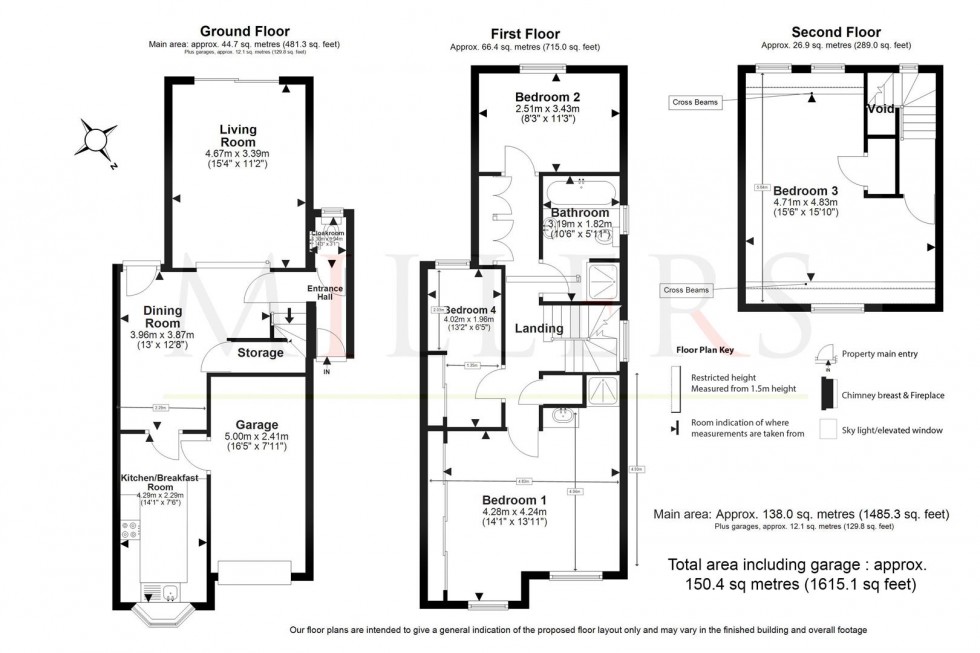Floorplan for The Green, Theydon Bois