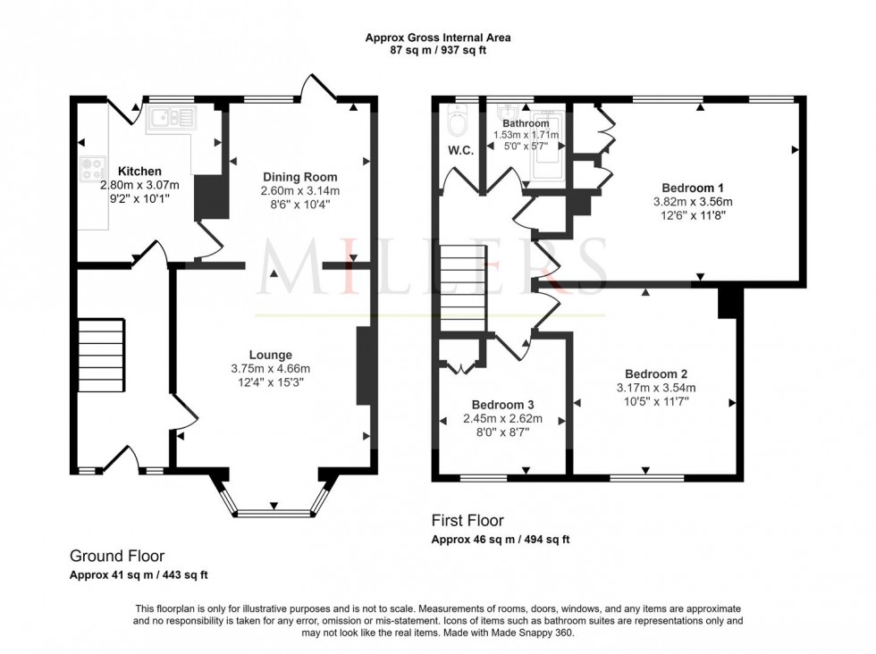 Floorplan for Lower Swaines, Epping
