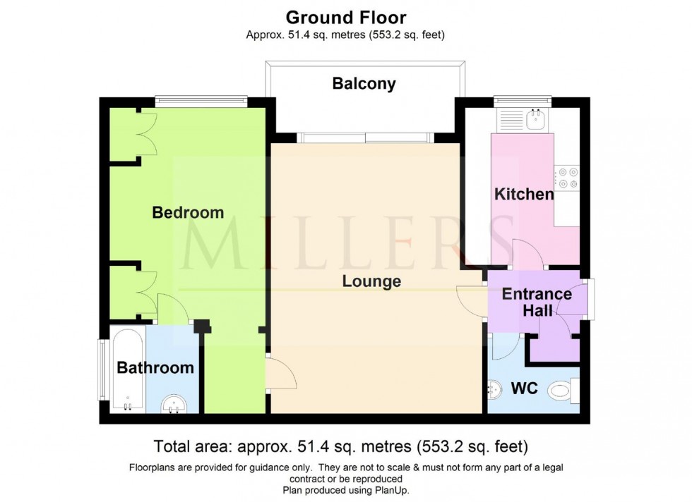 Floorplan for Cedar Court, Station Road, Epping