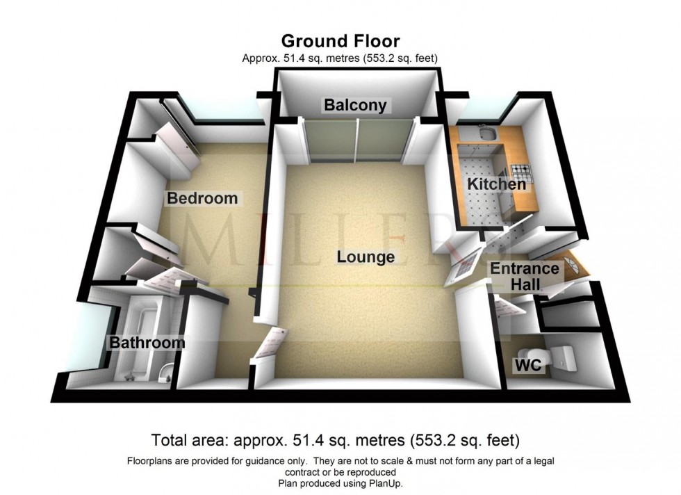 Floorplan for Cedar Court, Station Road, Epping