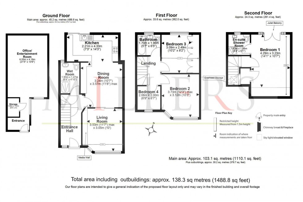 Floorplan for Trelawney Road, Hainault, Ilford