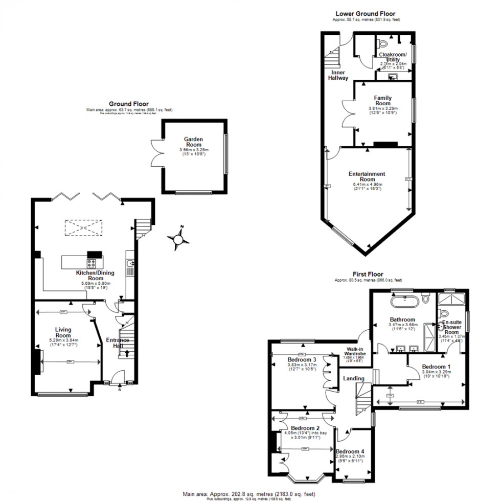 Floorplan for Larkshall Crescent, Chingford,