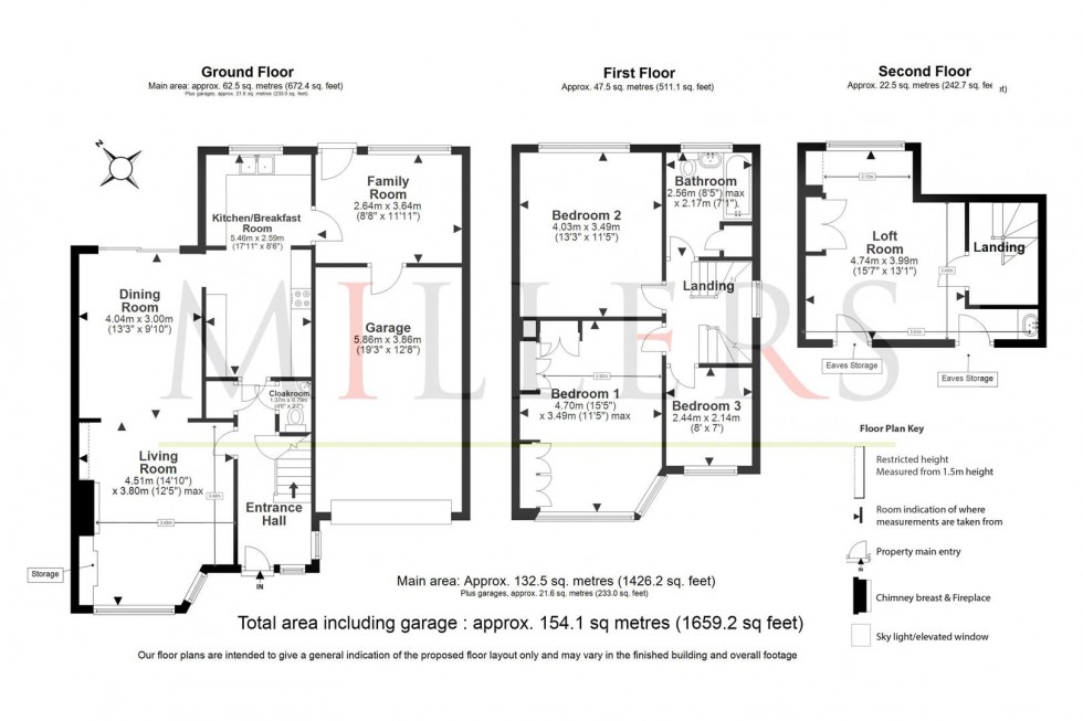 Floorplan for Mayflower Way, Ongar