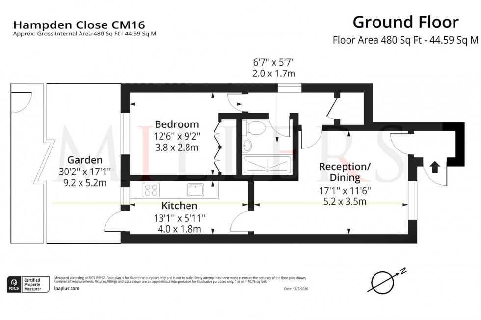 Floorplan for Hampden Close, North Weald, Epping