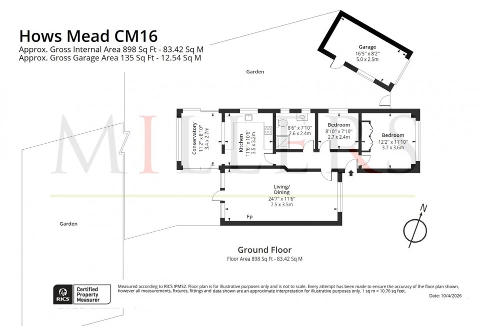 Floorplan for Hows Mead, North Weald