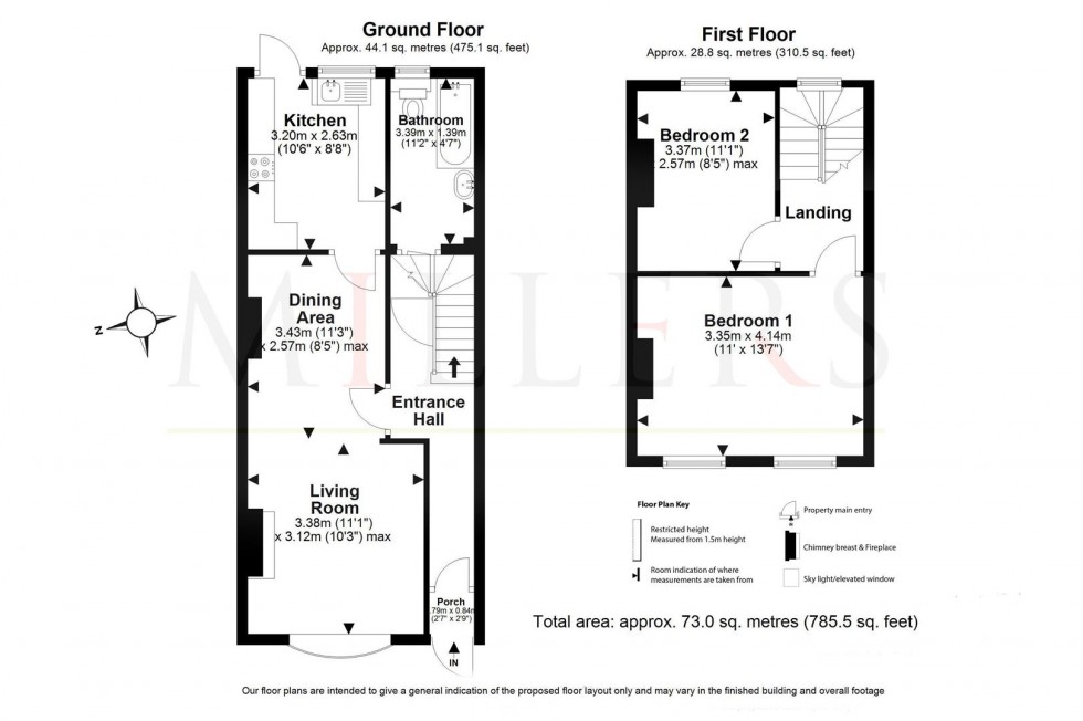 Floorplan for Queens Road, Waltham Cross